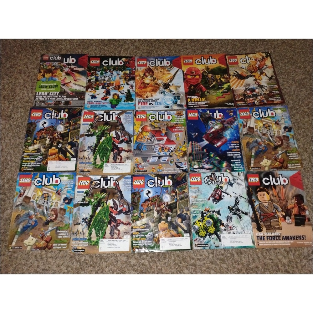 Lot Of 15 Rare Lego Club Magazines and Promotional Catalogs! Great‎ Condition!